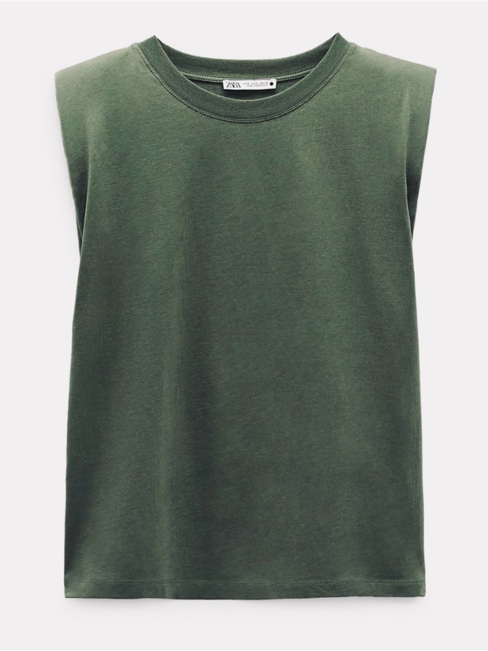 New! Zara Shoulder Pad Sleeveless Tee